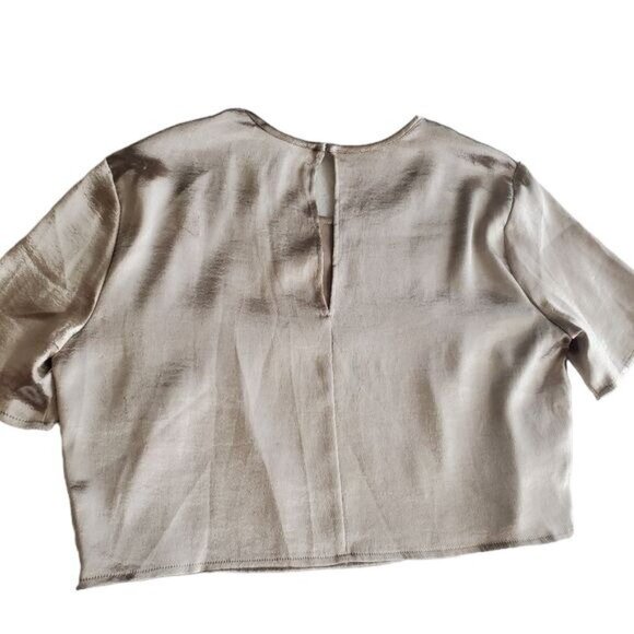 BCBGeneration womens Metallic Crop Top Size Medium nwt fair condition see pics - Picture 8 of 13
